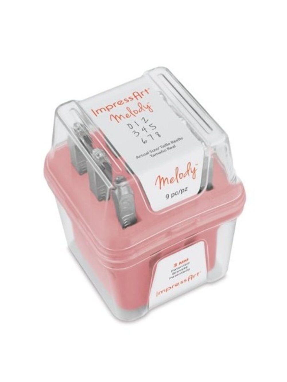 ImpressArt Melody 3mm Number Metal Stamp Set For Jewelry Making 9pc